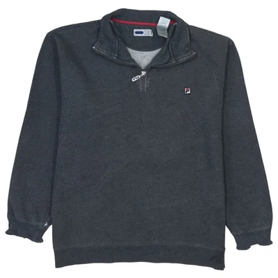 Sudadera Fila Vintage Años 90 Gris Cuarto Cremallera Ligera XLarge Foto 1 de 4