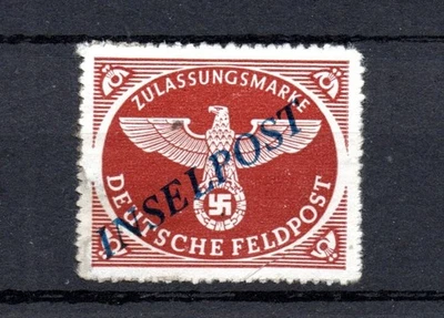 German Fieldpost (Agram) 1944 old coat of arms eagle stamp (old signed) MNH - Image 1 of 2