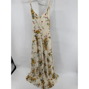 Old Navy Maxikleid Blumen ärmellos Knopfleiste Sommer Freizeit Sommerkleid - Bild 1 von 5