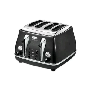 De'Longhi CTOC4003BL Icona Capitals 4-Scheiben-Toaster schwarz (brandneu) - Bild 1 von 9