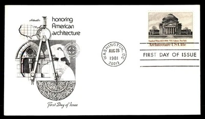 Mayfairstamps US FDC 1981 Washington D.C. honoring American architecture artmast - Image 1 of 2