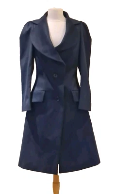 Vivienne Westwood красный ярлык новый шерсти длинный синий пальто размер 42 новый с ярлыками - Изображение 1 из 4