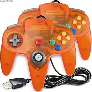 2pack Wired N64 Controller USB Gamepad Joystick Joypad For Nintendo 64 N64 Game - Picture 1 of 8