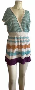 Missoni Printed Mini Dress Great Beach Cover Up (Belt Not Included) Beachwear - Picture 1 of 12