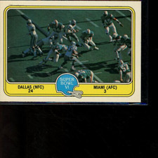 1981  Fleer Team Action #62 Super Bowl VI   Football Cowboys / Dolphins