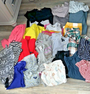 Gran Mezcla Lote 22 Talla Pequeña y XS Marca Nombre Pantalones Camisa Top J Crew VS Talbots Foto 1 de 4