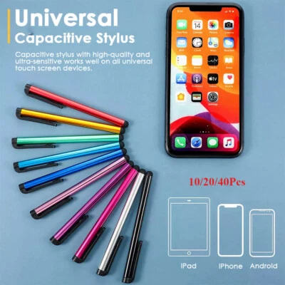 40pcs Capacitive Touch Screen Stylus Pen Universal For iPad iPhone Samsung - Image 1 of 4