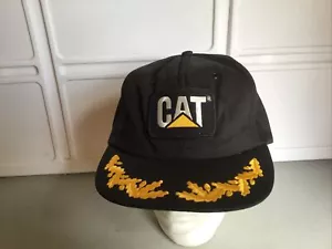 Vintage CAT Caterpillar Truckermütze Druckknopflasche Tonkin HERGESTELLT IN USA Patch Kappe komplett Schaumstoff - Bild 1 von 8