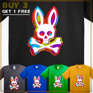 Funny Colorful Bone Rabbit kids TShirt Happy Easter Birthday Party Cool Gift Tee - Picture 1 of 14