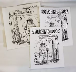 Smokey the Bear USDA Forest Service Coloring Books and T-Shirt Transfer 90's - Picture 1 of 5