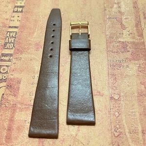 Correa de reloj de 19 mm de cuero de becerro napa genuino muy flexible de la década de 1950 hecha en Suiza - Imagen 1 de 5