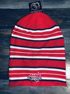 Herren Washington Capitals Reebok Face Off Wende Strick Hockey Wintermütze Neu mit Etikett - Bild 1 von 7