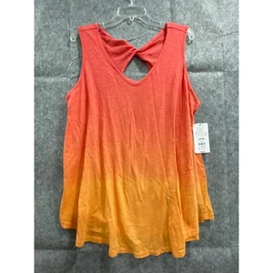 Camiseta sin mangas Terra & Sky Ombre sin mangas espalda torcida informal verano tropical 1X - Imagen 1 de 4