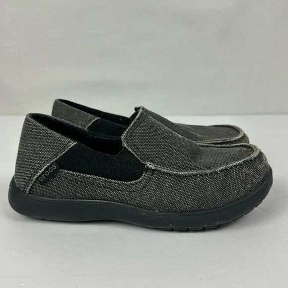Mocasines Crocs Big Kids Gris Santa Cruz ll Lona Sin Cordones 8.5 Crocs Talla J1 Foto 1 de 4