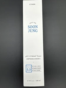 NIB ETUDE SoonJung pH5.5 Relief Toner 200ml, Hypoallergenic For Sensitive Skin - Picture 1 of 8