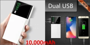 Power Bank 10000 mAh Carica Batteria Esterna Portatile 2 USB 14 x 6,5 x 2,2 cm - Foto 1 di 1