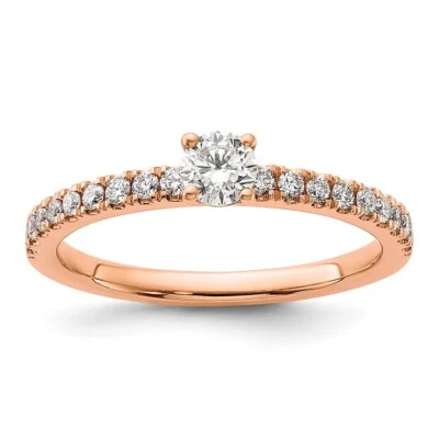 14K Rose Gold Lab Grown Diamond Engagement Ring for Women Size 7 - Image 1 of 4