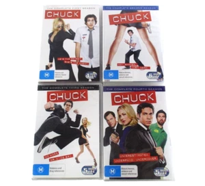 Chuck DVD Seasons 1 2 3 4 M PAL R4 2008 Warner Bros Tested - Season 4 Brand New - Picture 1 of 8