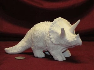 Ceramic Bisque U-Paint Triceratops Dinosaur Ready to Paint - Picture 1 of 7