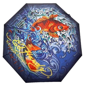 Ed Hardy KOI Automatic Open Automatic Close Kompaktschirm UV Futter - Bild 1 von 7