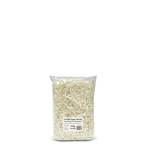 Crinkle Paper Shreds Vanilla Cream Shredded Hamper Box Gift Filler Stuffing 100g - Picture 1 of 3