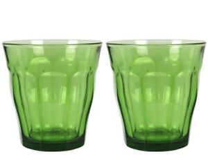 Duralex Picardie drinking glasses Green 310ml PACK OF 2