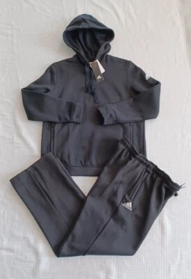 New Women's Adidas Fleece Sweatsuit ~Black/White ~ Size XL  - Image 1 of 4