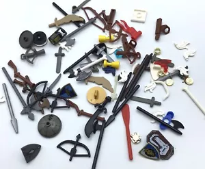 LEGO LOT OF CASTLE ACCESSORIES WEAPONS AXE SWORDS BOWS SHIELD MINIFIGURE PARTS - Picture 1 of 1