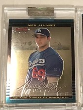 2002 Bowman Chrome Uncirculated LA Dodgers SP Card #MLB Encased Nick Alvarez RC!