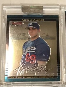 2002 Bowman Chrome Uncirculated LA Dodgers SP Card #MLB Encased Nick Alvarez RC!