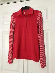 Nike Damen 1/2 Snap Convert L/S Golf Sport Shirt Orange 541868 Größe S Tall - Bild 1 von 2