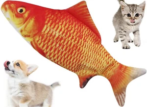PawfectPals Touch Sensitive Floppy, Moving,Fish Dog Cat Toy with Catnip-Goldfish - Picture 1 of 6