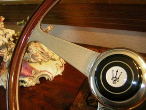 Maserati Biturbo Merak Quattro Porte Wood Steering Wheel 15" NARDI NEW NOS - Picture 1 of 1