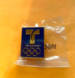 ATHENS OLYMPICS 2 PIN SET NBC MEDIA TELEMUNDO SPANISH SPEAKING BROADCAST NEW - Picture 1 of 1