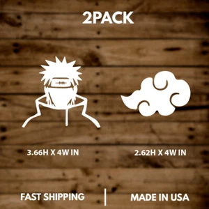 Naruto|Pain|Cloud Symbol|Anime|Vinyl Sticker|Decal for Window|Laptop|Car - Picture 1 of 6