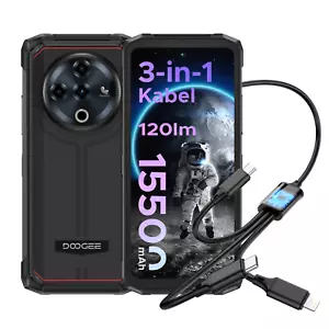 2024 DOOGEE Fire 6 Power Outdoor Smartphone 20GB+256GB 15500mAh Android 14 Handy - Bild 1 von 8