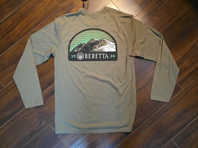 Camiseta Beretta Peal Elevation Hombre Manga Larga Talla Pequeña Verde Nueva con Etiquetas Foto 1 de 4