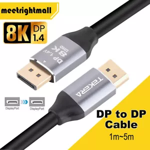 8K Displayport DP 1.4 Cable HDR 4K@144Hz Display Port Male to Male 1M 2M 3M 5M - Picture 1 of 15