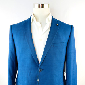 Original Penguin Royal Blue Wool Blend 2 Button Suit Sport Coat Mens 42R NWT 