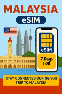 Best Malaysia esim Data Travel e sim  High-Speed 5G / 4G 📶 7 Days 1 GB - Bild 1 von 14