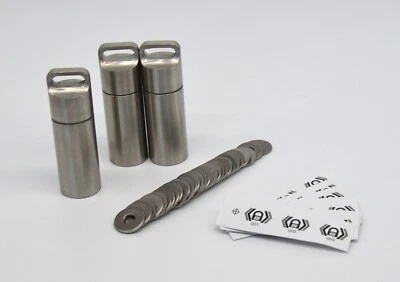 3x Recovery Seed Phrase Bitcoin Ethereum Hardware Cold Steel Wallet Zusatzset - Bild 1 von 4