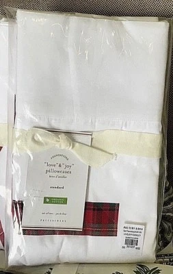 Juego de 2 fundas de almohada Pottery Barn Love and Joy STANDARD Foto 1 de 3