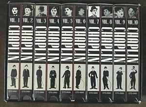 Charlie Chaplin  "The Collection"  Box Set: Volumes 1-10, 10-VHS Tape Set, mint - Picture 1 of 1