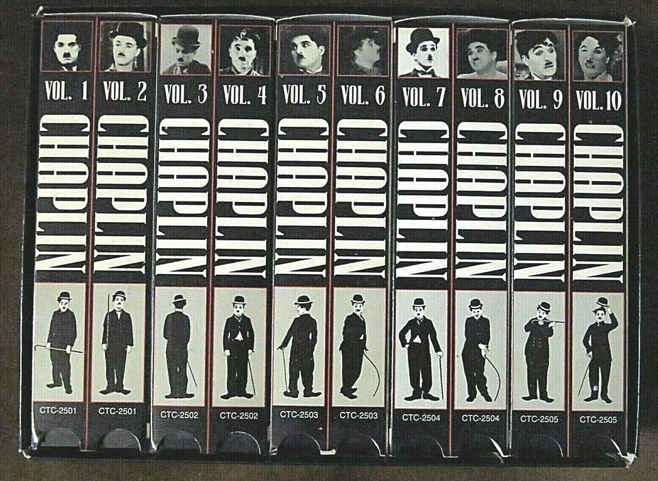 Charlie Chaplin  "The Collection"  Box Set: Volumes 1-10, 10-VHS Tape Set, mint - Image 1 of 1