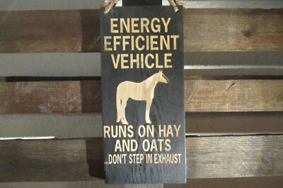 Energy Efficient vehicle, horse Rustic Wood Decor Made in the USA !! - Image 1 of 4