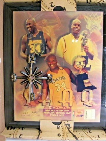 2000 NBA All Star MVP wall clock shaq o'neal lakers 34 12 x 10 inches Cover