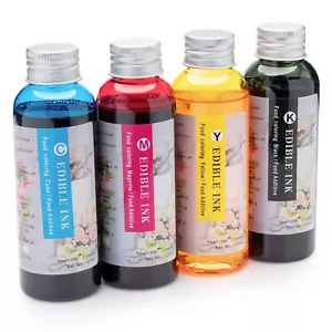 100ml 4-Colored Edible Ink Refill Bottles alternative for hp canon brother - Picture 1 of 1