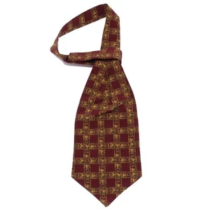 5890Y cravatta ascot uomo MESSORI bordeaux silk ascot tie men - Bild 1 von 4