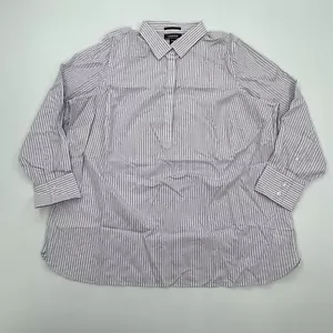 Lands' End Women's Plus Size:20W Tunic Double Stripe Color:WHISPER PIN STRIPE - Picture 1 of 7