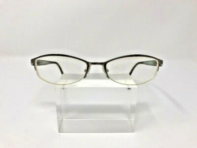 Elizabeth Arden EA PT-060 Anteojos 50-17-130 Plateado Marrón Medio Borde Marco PW85 Foto 1 de 4